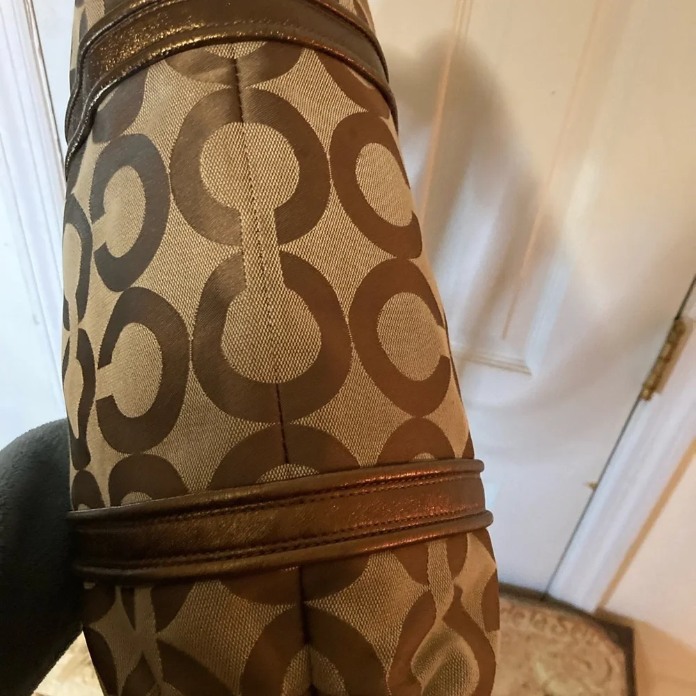 COACH POPPY tote SHOULDERBAG satchel 14.5x14